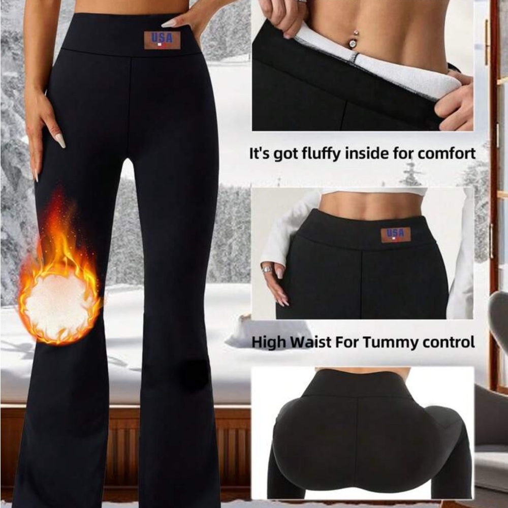 Women's Black High Waist Flare Pants